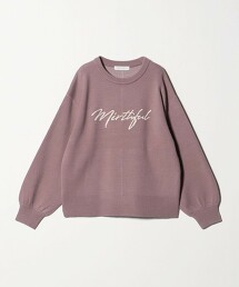 ＜A DAY IN THE LIFE＞雙層緹花LOGO針織衫