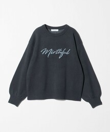 ＜A DAY IN THE LIFE＞雙層緹花LOGO針織衫