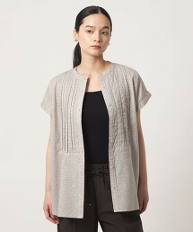 ＜A DAY IN THE LIFE＞棉細褶法式袖罩衫