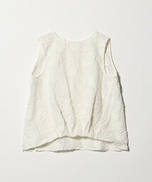 ＜A DAY IN THE LIFE＞棉織帶刺繡無袖罩衫