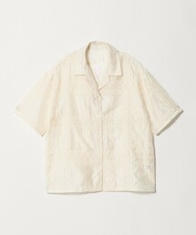 ＜A DAY IN THE LIFE＞透膚刺繡開領襯衫