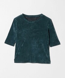 ＜A DAY IN THE LIFE＞透膚植絨印花短袖T恤