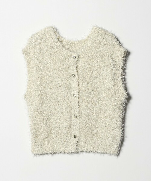 ＜A DAY IN THE LIFE＞金絲羽毛鈕扣背心 2WAY