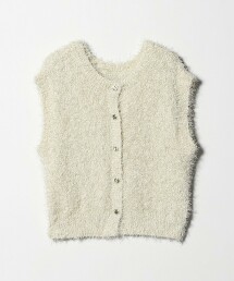 ＜A DAY IN THE LIFE＞金絲羽毛鈕扣背心 2WAY