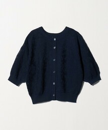 ＜A DAY IN THE LIFE＞網眼緹花5分袖2WAY針織