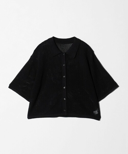 ＜A DAY IN THE LIFE＞網眼POLO5分袖開襟衫