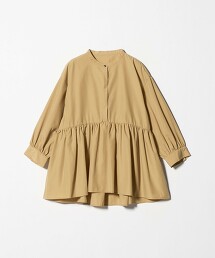 ＜A DAY IN THE LIFE＞蛋糕下擺抓皺7分袖罩衫 