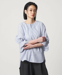 ＜A DAY IN THE LIFE＞壓線鑰匙領糖果7分袖罩衫