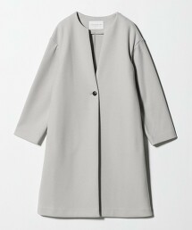 ＜A DAY IN THE LIFE＞針織厚呢開口領大衣