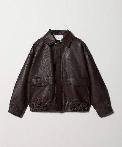 ＜A DAY IN THE LIFE＞仿皮革 A-2短外套