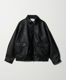 ＜A DAY IN THE LIFE＞仿皮革 A-2短外套