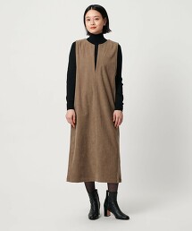 ＜A DAY IN THE LIFE＞燈芯絨開口領連身洋裝