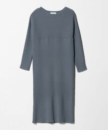 ＜A DAY IN THE LIFE＞羽毛羅紋土耳其袖船領洋裝