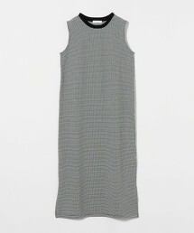 ＜A DAY IN THE LIFE＞華夫格橫條紋無袖洋裝