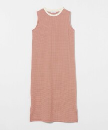 ＜A DAY IN THE LIFE＞華夫格橫條紋無袖洋裝