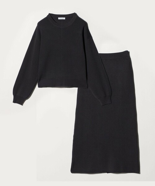 ＜A DAY IN THE LIFE＞針織上衣＋裙子套組