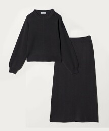＜A DAY IN THE LIFE＞針織上衣＋裙子套組