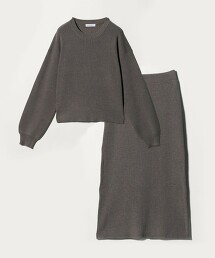＜A DAY IN THE LIFE＞針織上衣＋裙子套組