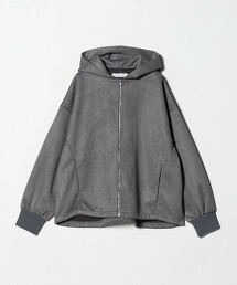 ＜A DAY IN THE LIFE＞仿麂皮拉鍊連帽衫