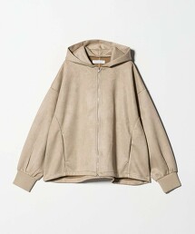 ＜A DAY IN THE LIFE＞仿麂皮拉鍊連帽衫