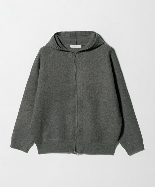 ＜A DAY IN THE LIFE＞緹花針織雙拉鍊連帽衫