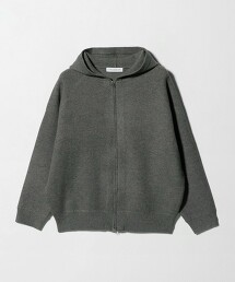 ＜A DAY IN THE LIFE＞緹花針織雙拉鍊連帽衫