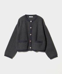 ＜A DAY IN THE LIFE＞圈圈紗毛線金屬鈕釦開襟衫