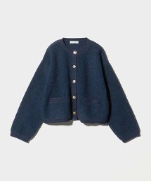 ＜A DAY IN THE LIFE＞圈圈紗毛線金屬鈕釦開襟衫