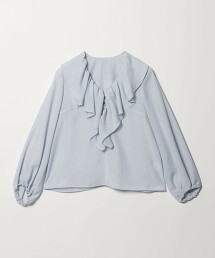 ＜EMMEL REFINES＞ 短纖巴厘紗褶邊罩衫