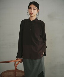 ＜EMMEL REFINES＞下擺拼接垂墜感襯衫