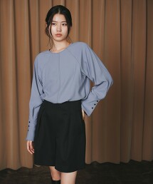 ＜EMMEL REFINES＞ 配色壓線2WAY罩衫