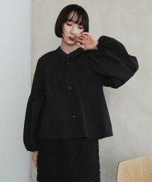 ＜EMMEL REFINES＞ 澎袖迷你翻領襯衫