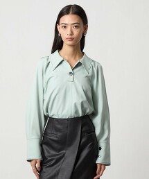 ＜EMMEL REFINES＞ 正面鈕扣罩衫