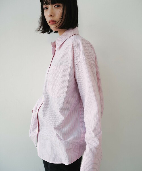 ＜EMMEL REFINES＞ 波紋多彩條紋襯衫