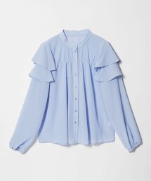 ＜EMMEL REFINES＞ 楊柳褶邊立領罩衫