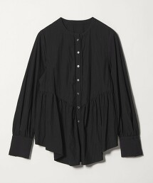 ＜EMMEL REFINES＞ 拼接抓皺長版罩衫