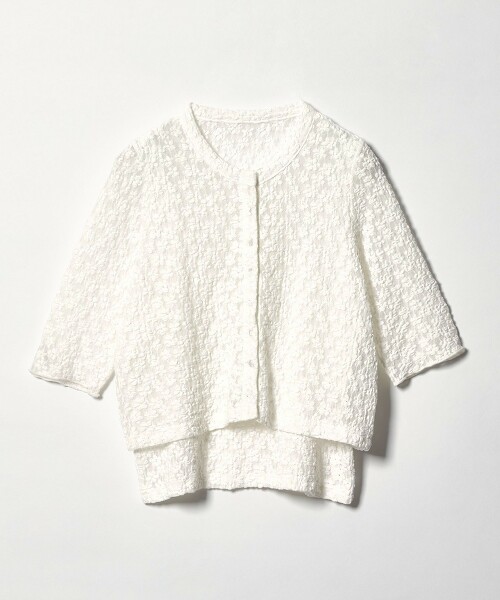 ＜EMMEL REFINES＞ 剪織蕾絲開襟衫＆坦克背心套組