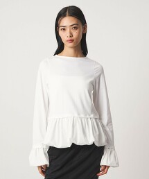 ＜EMMEL REFINES＞ 氣球拼接船領上衣