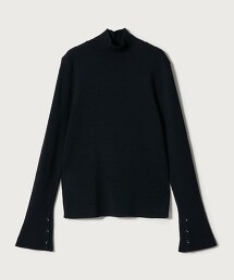 ＜EMMEL REFINES＞ 袖鈕扣結高領針織