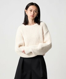 ＜EMMEL REFINES＞ 竹節紗毛線單畦編針織