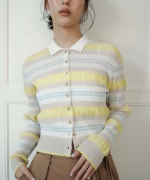 ＜EMMEL REFINES＞ 多彩橫條紋針織