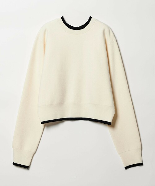 ＜EMMEL REFINES＞ 配色線條2WAY 針織上衣