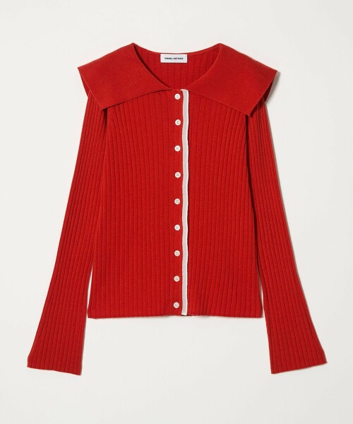 ＜EMMEL REFINES＞ 層次羅紋鈕扣針織衫