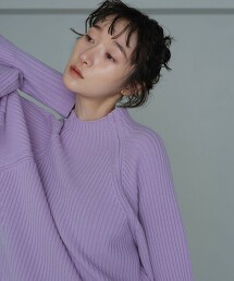 ＜EMMEL REFINES＞ 羅紋瓶口領針織衫