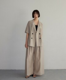 ＜EMMEL REFINES＞ 紋理輕薄長褲