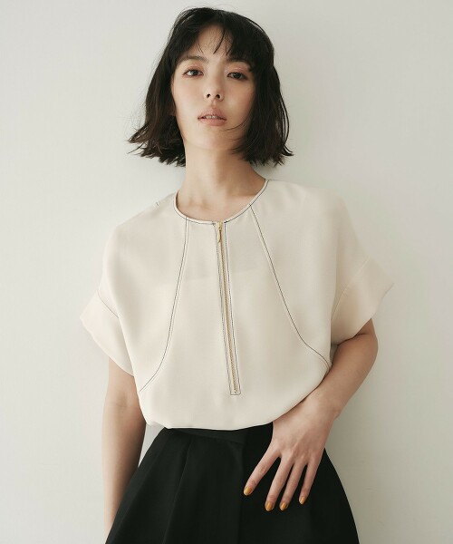 ＜EMMEL REFINES＞ 2WAY拉鍊罩衫