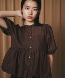 ＜EMMEL REFINES＞ 立領氣球下擺罩衫