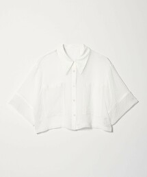 ＜EMMEL REFINES＞ 透膚爆米花襯衫