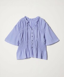 ＜EMMEL REFINES＞ 荷葉領縮褶罩衫
