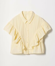 ＜EMMEL REFINES＞ 袖抓皺褶邊襯衫